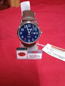 Timex TW2P75900, Men's Easy Reader Brown Leather Watch, Indiglo, Date, NEW - Picture 1 of 7