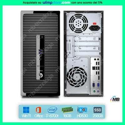 PC DESKTOP RINNOVATO HP INTEL i7-6700T RAM 16GB SSD 256GB WIN 11 OFFICE WI-FI - Image 1 of 4