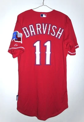 Authentic Majestic Texas Rangers Yu Darvish Alternate Red Cool Base Jersey 40 M - Image 1 of 4