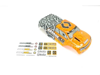 NEW: HPI Racing Savage XS Flux Mini Monster Truck Stock Orange Body w/ Decals - Image 1 of 4