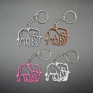 Cute Safari Elephant Keychains Wholesale Handmade Wildlife Animal Key Ring Gift - Picture 1 of 5