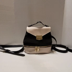 Steve Madden Mochila Cartera Negro y Crema Bolsillos Interior Bolso - Imagen 1 de 14