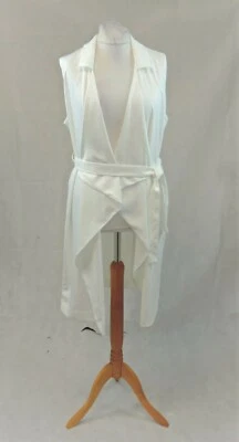Chaqueta Jane Norman Sin Mangas Cascada Blanca Talla Uk 12 PVP £39 NH10 AA 01 Foto 1 de 4
