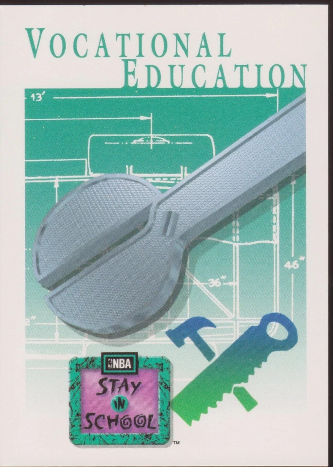 1991-92  SkyBox Stay in School #340 Vocational Education Basketball Card - Image 1 of 1