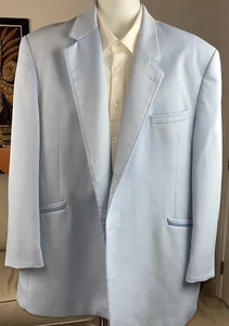 Mens Vintage Andrew Fezza Fusion Light Carolina Blue Tuxedo Jacket Sz. 48R - Picture 1 of 13