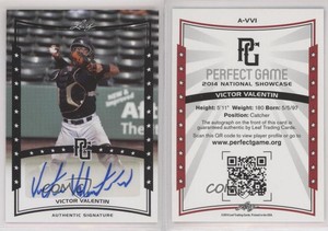 2014 Leaf Perfect Game Showcase Auto Black Victor Valentin #A-VV1 Auto