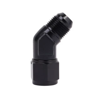 4AN Female to 4AN Male Flare 45 Degree Elbow Swivel Hose Fitting Adapter Coupler - Picture 1 of 12