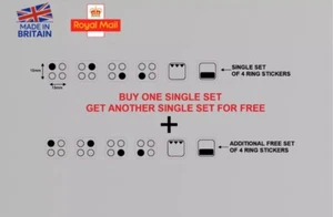 JUEGO ÚNICO DE CALCOMANÍAS PARA COCINA DE 4 ANILLOS + OTRO JUEGO INDIVIDUAL (GRATIS). - Imagen 1 de 2