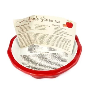 Apple Pie for Two Microwave and Oven Safe Pie Dish with Recipe by Abbey & CA - Picture 1 of 5