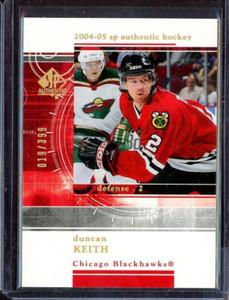 2004-05 SP Authentic Rookie Redemptions #RR33 Duncan Keith 019/399