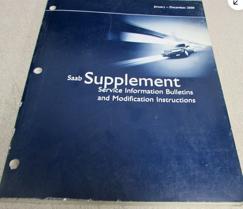 Saab Servicio Información Boletines Modificaciones Instrucciones Suplemento - Imagen 1 de 1