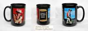 Tazza da collezione James Arness Gunsmoke Marshal Dillon "L'uomo dietro il distintivo" - Foto 1 di 4