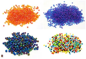 30g - Approx 3mm Size 8/0 Glass Seed Beads Jewellery Beading * PICK COLOUR ML - Picture 1 of 9