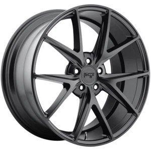 18x8 +40 F, 18x9.5 +40 R, Niche M117 Misano 5x4.5 Matte Black Wheels (Set of 4) - Picture 1 of 3