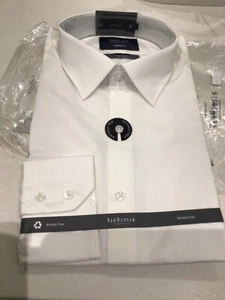 VAN HEUSEN MENS SHIRT, EUROPEAN FIT, SIZE 40 WHITE , BRAND NEW RRP $69.95 - Picture 1 of 8