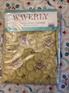 Waverly Peva Flannel Back Round Tablecloth 60” Round Rooster New In Package - Picture 1 of 4