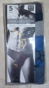 Van Heusen Classic Low Rise Briefs Size S 28-30 NIP 5 Pack Multi Colors Tagless - Picture 1 of 15