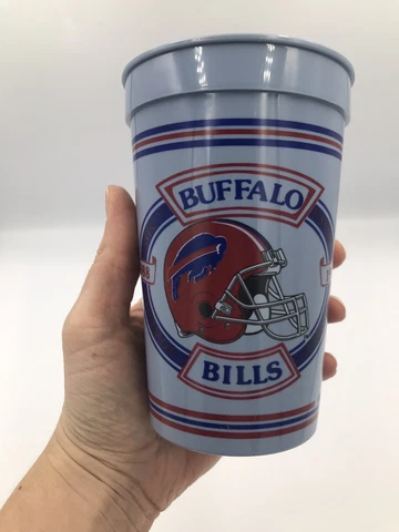 Buffalo Bills Football AFC Division 1989 Tumbler Beer Cup Vintage 5.5" Tall Cover