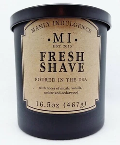 1 MVP Manly Indulgent FRISCHE RASUR Duftkerze 1 Docht große Kerze 16,5 oz schwarz - Bild 1 von 1