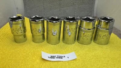 Mac Tools 1/2” Drive 6 Point Socket Set 6 Piece 13mm - 18mm - Image 1 of 4