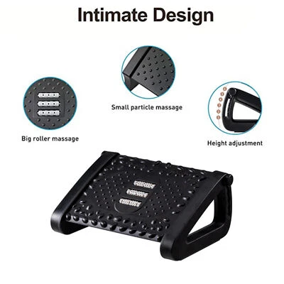 Home |Footrest Pedal Under Desk 6 Heights Adjustable Foot Rest Tilted Foot Stool - Image 1 of 4