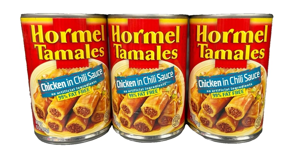 Hormel Pollo Tamales Pollo en Salsa de Chile 15 OZ (3 latas) Foto 1 de 1