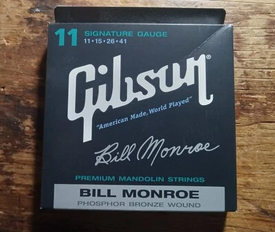 Gibson 11 Signature Gauge Bill Monroe Mandolin Strings Phosphor Bronze Wound - Image 1 of 2