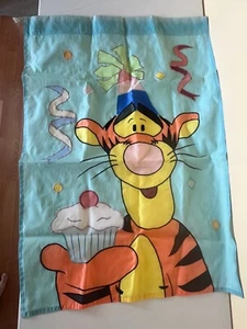 Winnie the Pooh Disney Tigger Happy Birthday Party Cupcake Garden Flag 28"x40" - Picture 1 of 5
