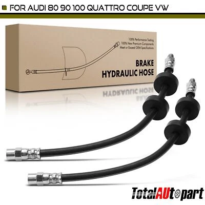 2x Brake Hydraulic Hose for Audi 80 100 Quattro Volkswagen Golf Cabriolet Front - Image 1 of 4