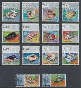 Aitutaki 82-95 1974-5 Muscheln Set Sehr guter Erhaltungszustand NH - Bild 1 von 1