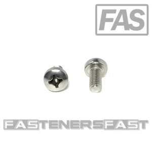 (25) M6-1.0 x12 Stainless Steel Phillips Pan Head Machine Screw DIN7985 A2 M6x12 - Picture 1 of 5