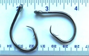 50 GT 4X strength L2004 Offset Black Nickel Circle Hooks size 5/0 - Picture 1 of 1