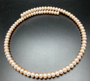 HONORA SOFT PINK 7MM RONDELL PEARL CHOKER NECKLACE COLLAR NEW - Picture 1 of 3
