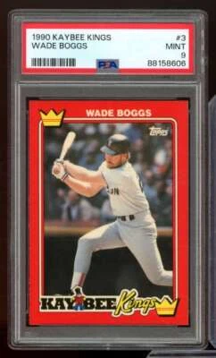 Wade Boggs Card 1990 Kaybee Kings #3 PSA 9 - Image 1 of 2