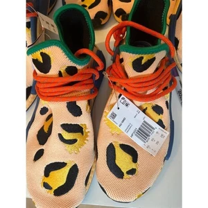Adidas Shoes 7.5 NMD HU PHARRELL ANIMAL PRINT LEOPARD PULSE AMBER New - Picture 1 of 11