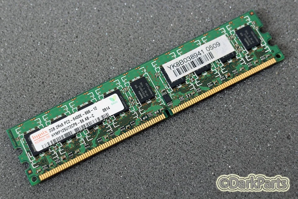 Hynix HYMP125U72CP8-S6 PC2-6400E-666-12 2GB Server Memory RAM - Image 1 of 1