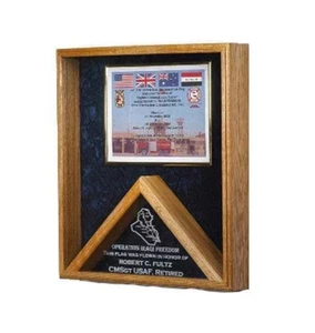 MILITARY 3'X5' US FLAG AWARD DISPLAY CASE SHADOW BOX - Bild 1 von 1