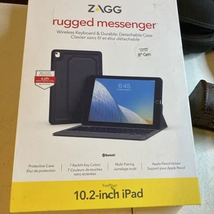 ZAGG - Rugged Messenger Keyboard Folio Case for Apple iPad 10.2" 9TH 8TH 7TH Gen - Picture 1 of 3