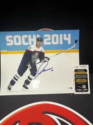 Zdeno Chara Autographed Team Slovakia Signed 11x14 Photo JSA COA NHL - Image 1 of 3