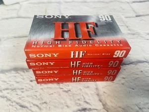 4 Sony High Fidelity HF 90 Minute Audio Recording Blank Cassette Tapes (v - Picture 1 of 3