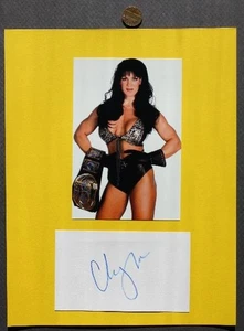 Sexy WWF Pro Wrestler Chyna signed / autographed card & photo set Died in 2016 - - Picture 1 of 1