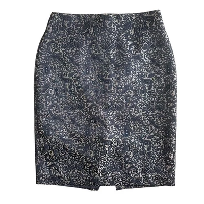 Женская юбка-карандаш Worthington черная жаккардовая с узором пейсли 14 с подкладкой цвет Career - Изображение 1 из 4