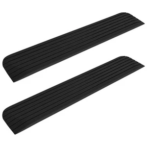 1/2x Threshold Ramp Rubber Lightweight Road Wheelchair Ramp Multi Sizes vidaXL - Picture 1 of 7