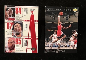 Michael Jordan 96/97 cubierta superior 139 y Scottie Pippen 92/93 todo NBA An9 - Imagen 1 de 4
