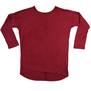 Old Navy Girls Luxe Shirt Top Pullover Dark Red Burgundy Stretch Soft Medium 8 - Picture 1 of 6