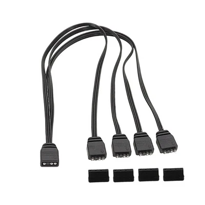 Flexible 5V 3Pin ARGB Splitter Cable for ARGB LED Strips ARGB Fan LED Sync Cable - Image 1 of 4