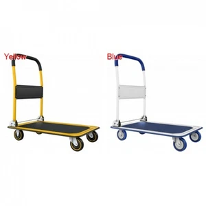 Heavy-Duty Foldable Push Cart Dolly 660 lbs Capacity Flatbed Hand Truck - Picture 1 of 7