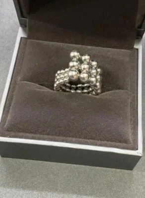 Anillo de uva Georg Jensen Moonlight plata de ley talla 49/talla J1/2/talla 5 EE. UU. Foto 1 de 4