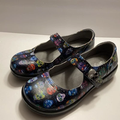 Zapatos cómodos Alegria Kourtney Sugar Skull Mary Jane para mujer talla 8,5 EE. UU. - 39 UE Foto 1 de 4