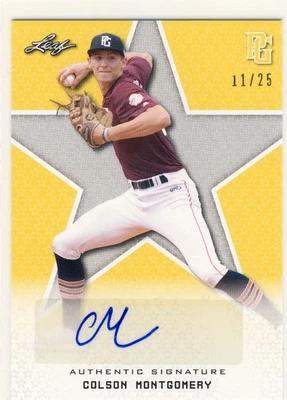COLSON MONTGOMERY 2020 Leaf Perfect Game PG Yellow AUTO /25 WHITE SOX - Image 1 of 2